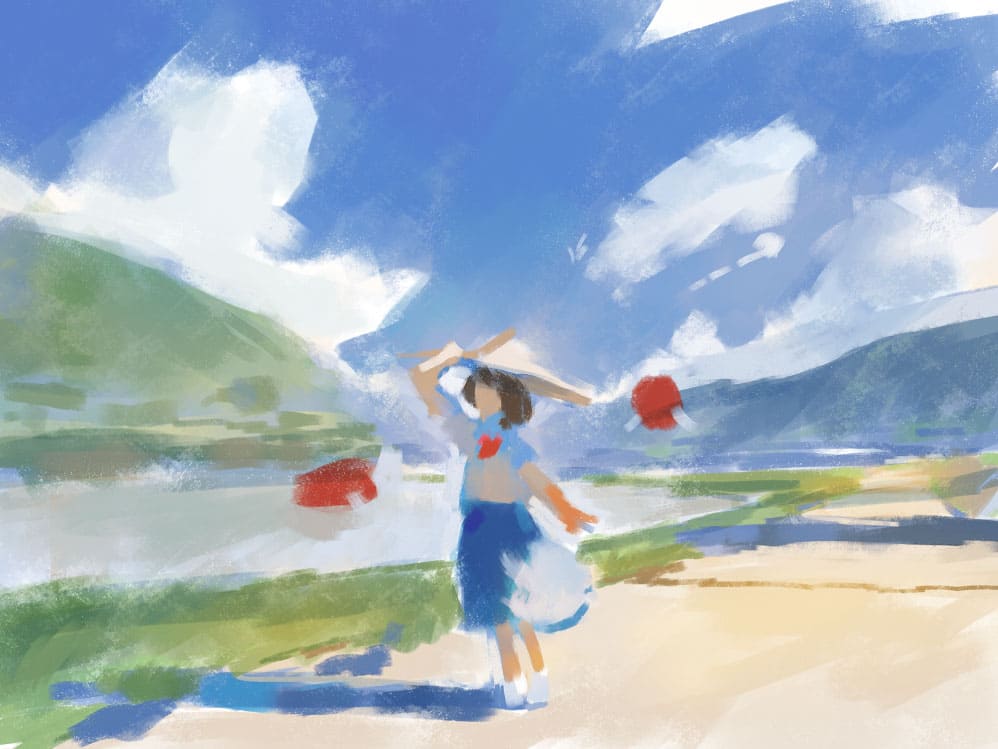「夏」fjsmu(ふじしむ)イラスト ラフ