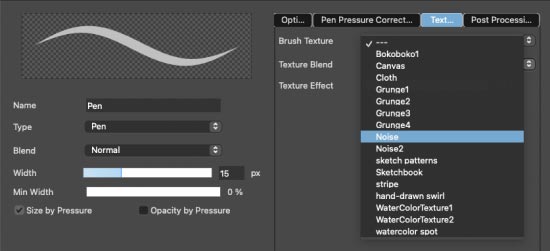 Brush texture
