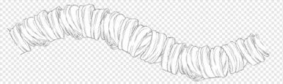 【Hair】Curly hair (thin line)