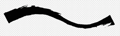 Ragged calligraphy line